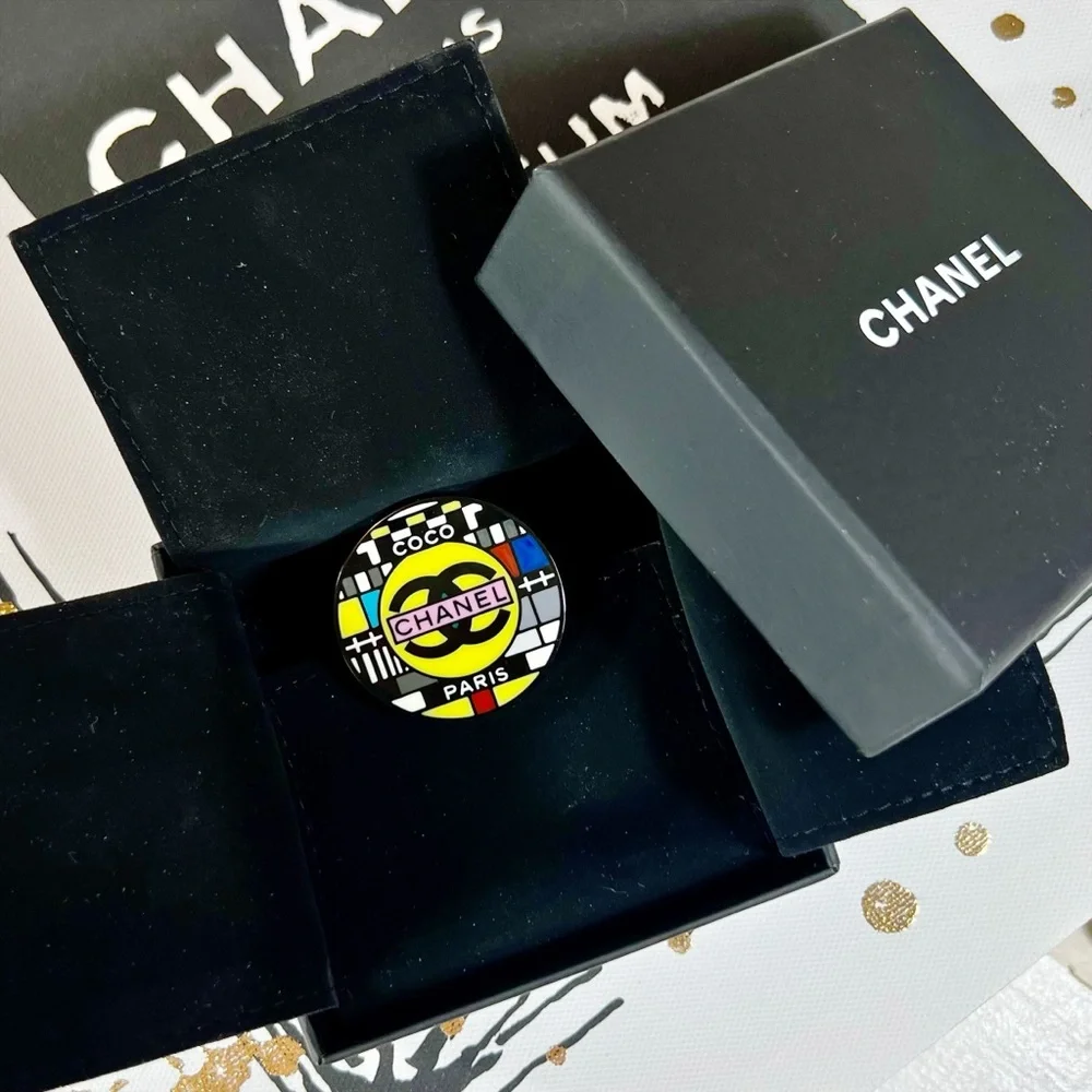 CHANEL CC Hair Tie/Bracelet in Black and Multicolor